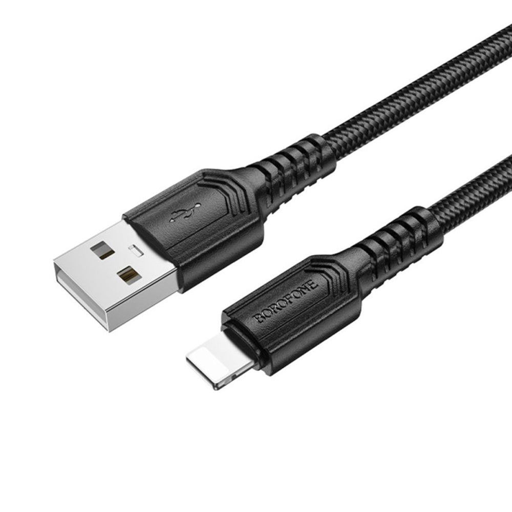 USB-A to Lightning Data and Charging Cable Borofone BX116 Certain, 18W, 1m, Black