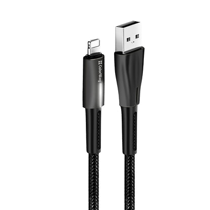 USB-A to Lightning Data and Charging Cable ColorWay CW-CBUL035, 18W, 1m, Black