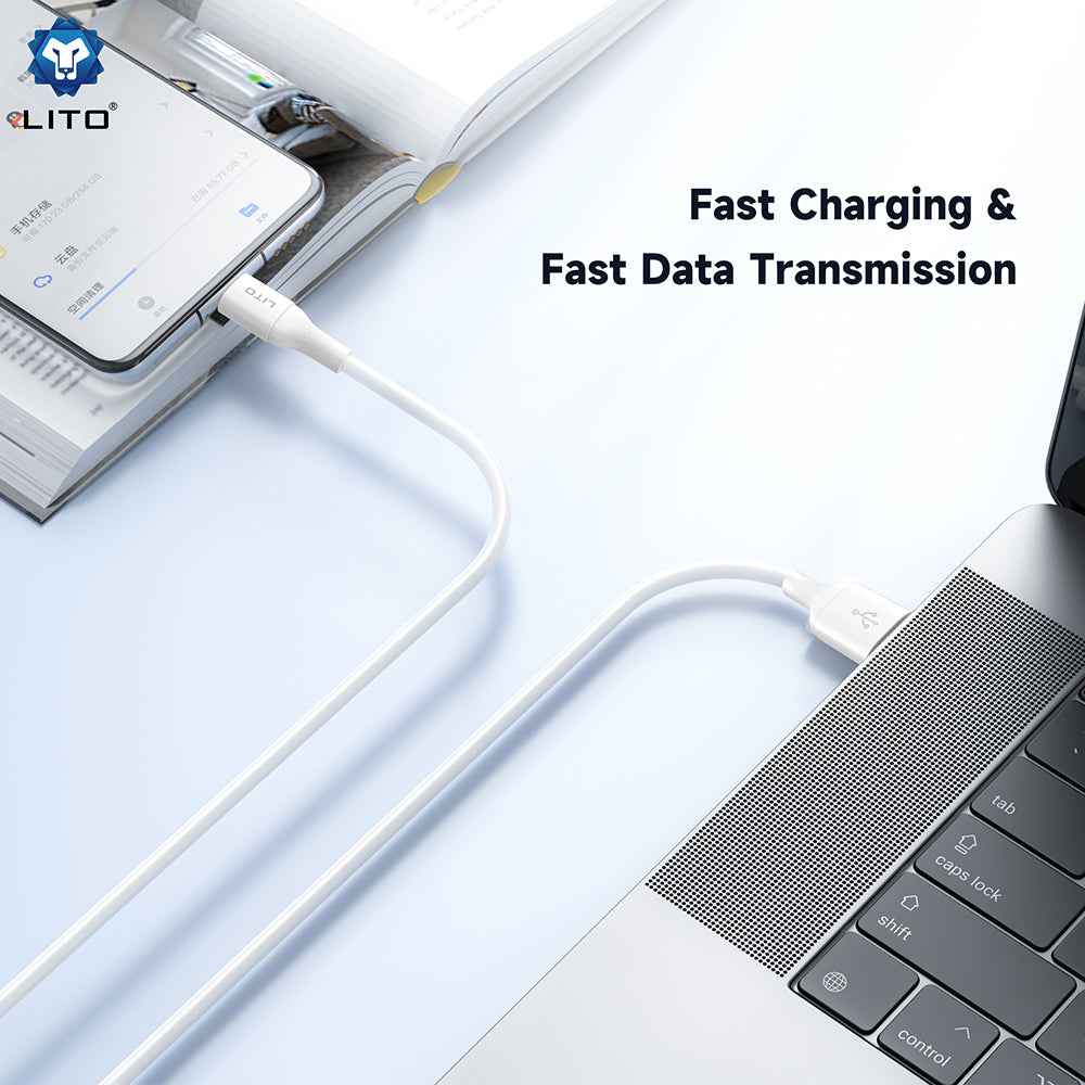 USB-A to Lightning Data and Charging Cable Lito LD06L, 18W, 1m, White