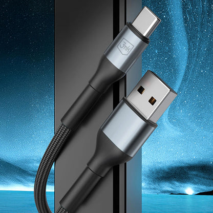 USB-A to USB-C Data and Charging Cable 3MK Hyper N, 18W, 2m, Black