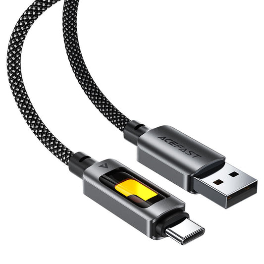 USB-A to USB-C Data and Charging Cable Acefast C21-04, 18W, 1.2m, Black