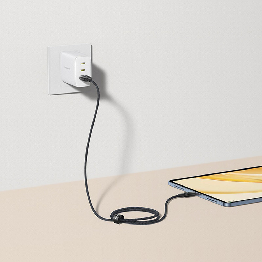 USB-A to USB-C Data and Charging Cable Baseus Discolor, 100W, 1m, Silver E0420802