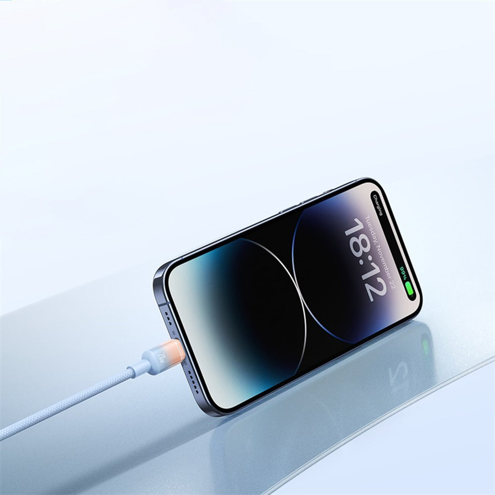 USB-A to USB-C Data and Charging Cable Baseus Discolor, 100W, 1m, Silver E0420802