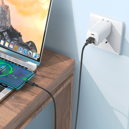 USB-A to USB-C Data and Charging Cable Borofone BX113 Lenny, 18W, 2m, Black