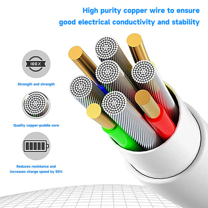 USB-A to USB-C Data and Charging Cable Lito LD02C, 18W, 1.2m, White