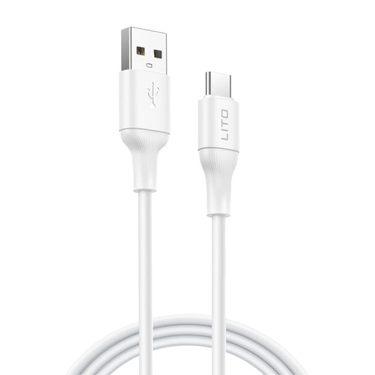 USB-A to USB-C Data and Charging Cable Lito LD06T, 18W, 1m, White