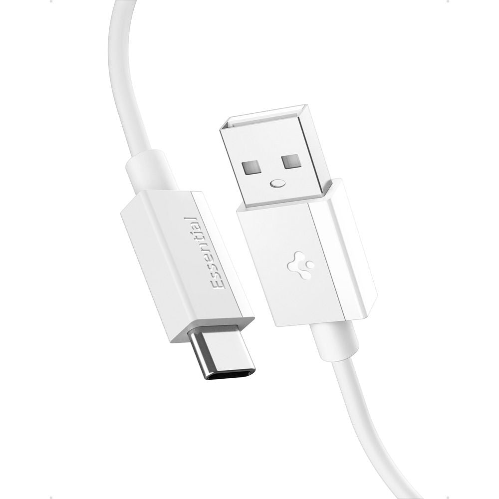 USB-A to USB-C Spigen Essential Data and Charging Cable, 60W, 2m, White