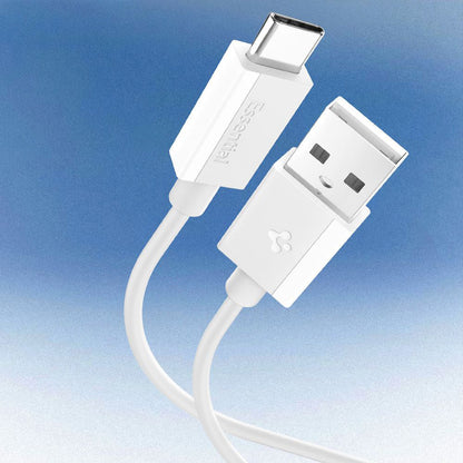 USB-A to USB-C Spigen Essential Data and Charging Cable, 60W, 2m, White
