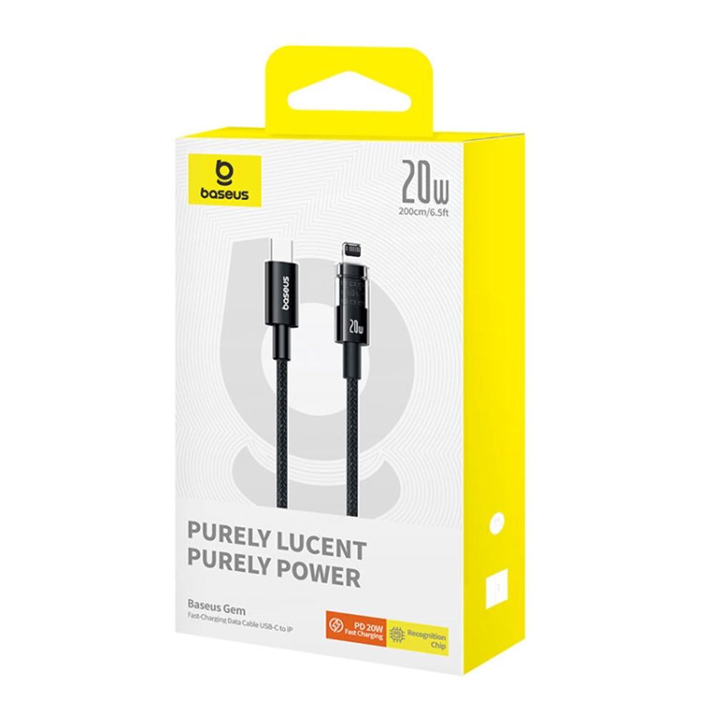 USB-C to Lightning Baseus Gem Data and Charging Cable, 20W, 2m, Blue P10373001311-01
