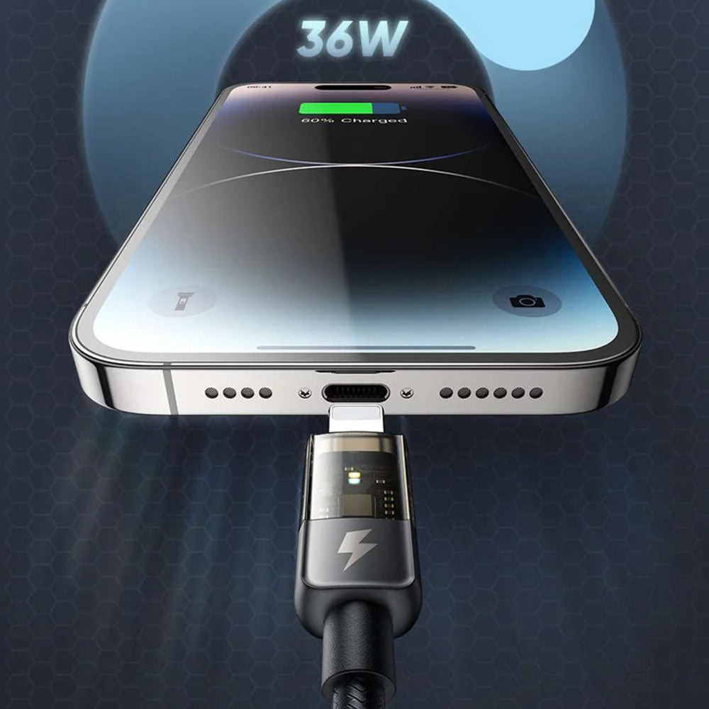 USB-C to Lightning McDodo CA-3160 Auto Power Off Cable, 36W, 1.2m, Black