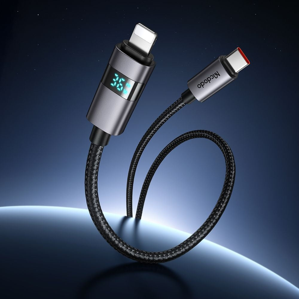 USB-C to Lightning McDodo CA-6570 Display Data and Charging Cable, 36W, 1.2m, Black