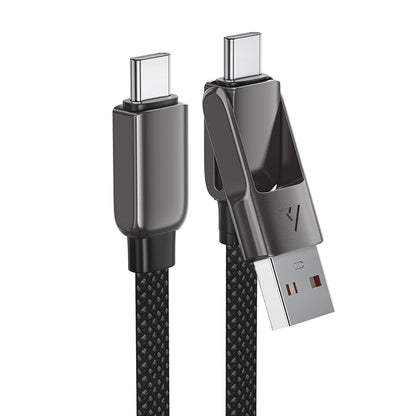 USB-C Data and Charging Cable - USB-A / USB-C Acefast C13-04, 60W, 1.2m, Black