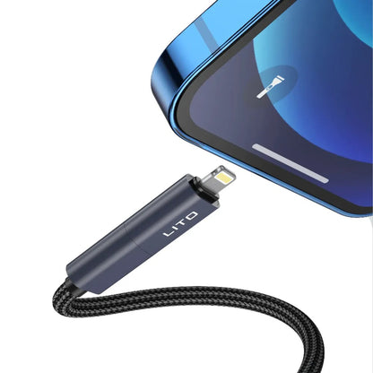 USB-C / USB-A - USB-C / Lightning Lito LD21 Data and Charging Cable, 100W, 1m, White