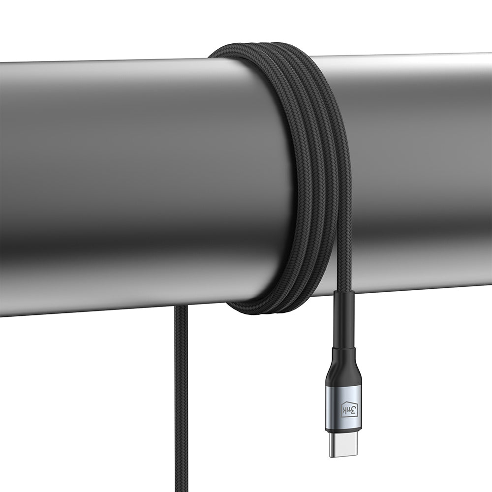 USB-C Data and Charging Cable - USB-C 3MK Hyper N, 100W, 3m, Black