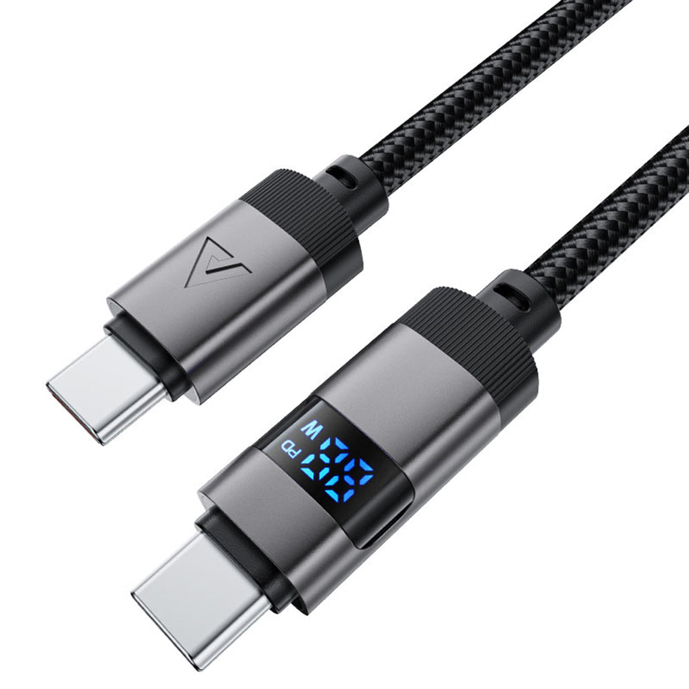 USB-C Data and Charging Cable - USB-C Acefast C15-03 Display, 60W, 1.2m, Black