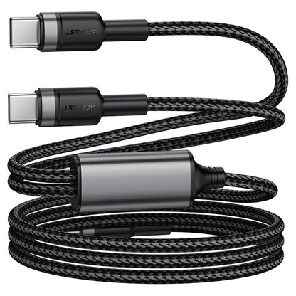 USB-C Data and Charging Cable - 2 x USB-C Acefast C22-02, 100W, 1.25m, Black