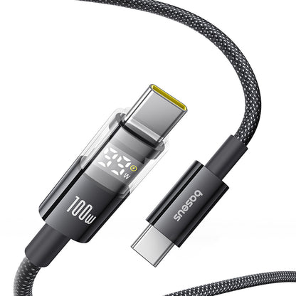USB-C Data and Charging Cable - USB-C Baseus Display 2, 100W, 2m, Black P10377706123-00