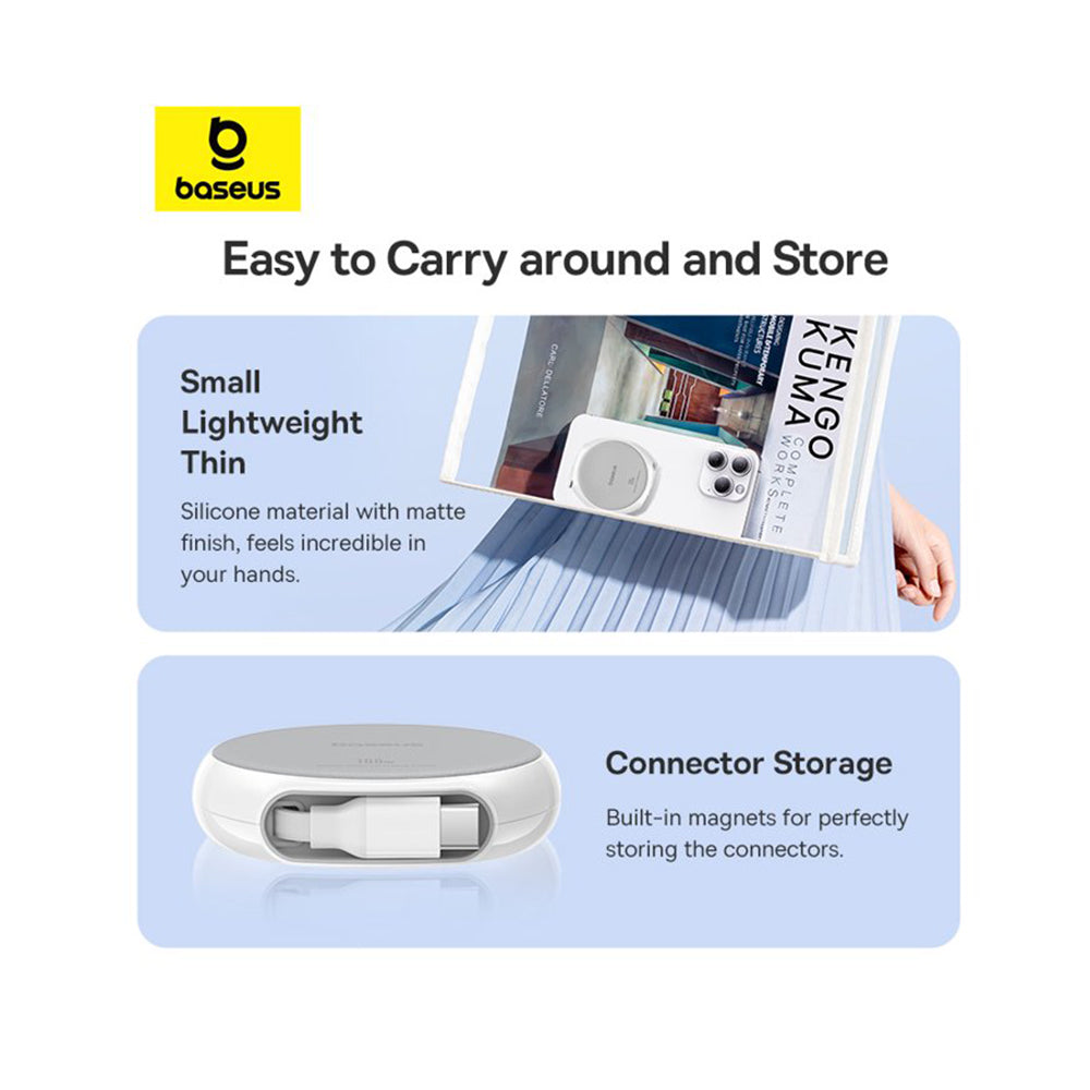 USB-C Data and Charging Cable - USB-C Baseus Pathfinder Retractable, 100W, 1m, White P10368400211-00