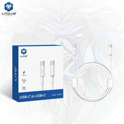 USB-C Data and Charging Cable - USB-C Lito, 18W, 2m, White