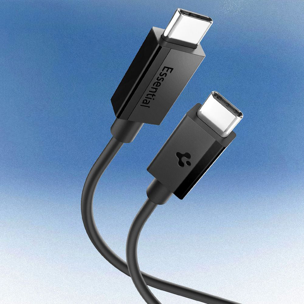USB-C Data and Charging Cable - USB-C Spigen Essential, 60W, 1m, Black