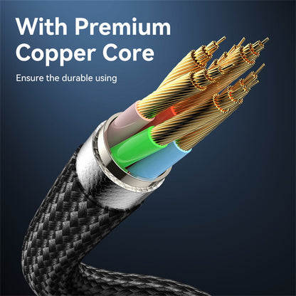 USB-C Data and Charging Cable - USB-C Yesido CA185, 240W, 1.2m, Black