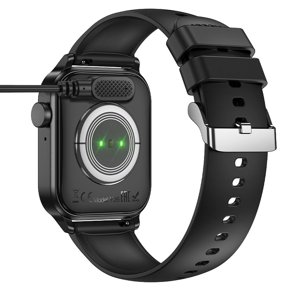 Charging Cable for HOCO Y26 / Y27 Smartwatch, USB-A, Black