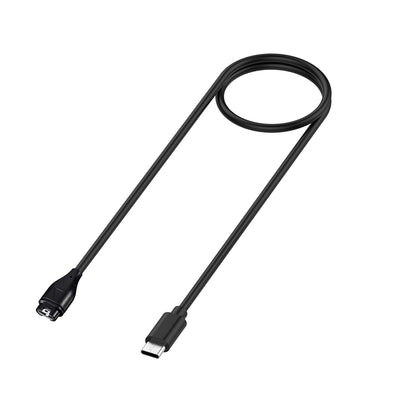 Techsuit TGC2 Charging Cable for Garmin Watch Fenix / vivoactive Series, USB-C, Black