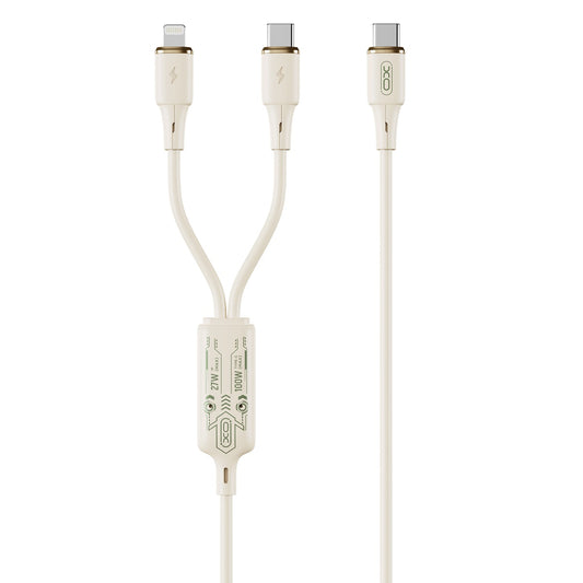 Charging Cable USB-C - Lightning / USB-C XO Design NB-Q262, 100W, 1.2m, Beige