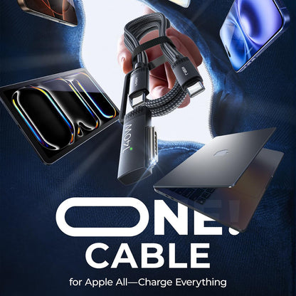 USB-C Charging Cable - USB-C / MagSafe 3 Lisen, 140W, 2m, Gray YL0124070021