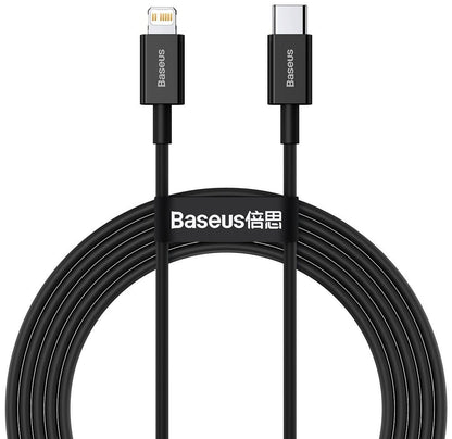 Data and Charging Cable USB-C - Lightning Baseus Superior Series, 20W, 2m, Black CATLYS-C01