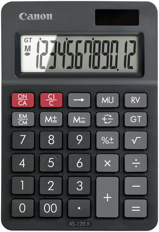 Canon AS-120 II Desktop Calculator, Black CANAS120IIDBL