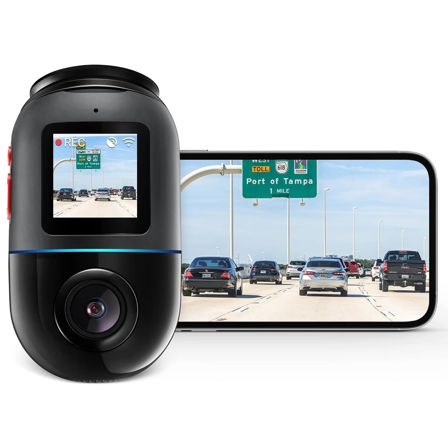 Car Camera 70mai Dash Cam Omni 360 X200, 1080P, 32Gb, Wi-Fi, GPS, AI, Voice Control, 1.2inch Display X200-32-BK