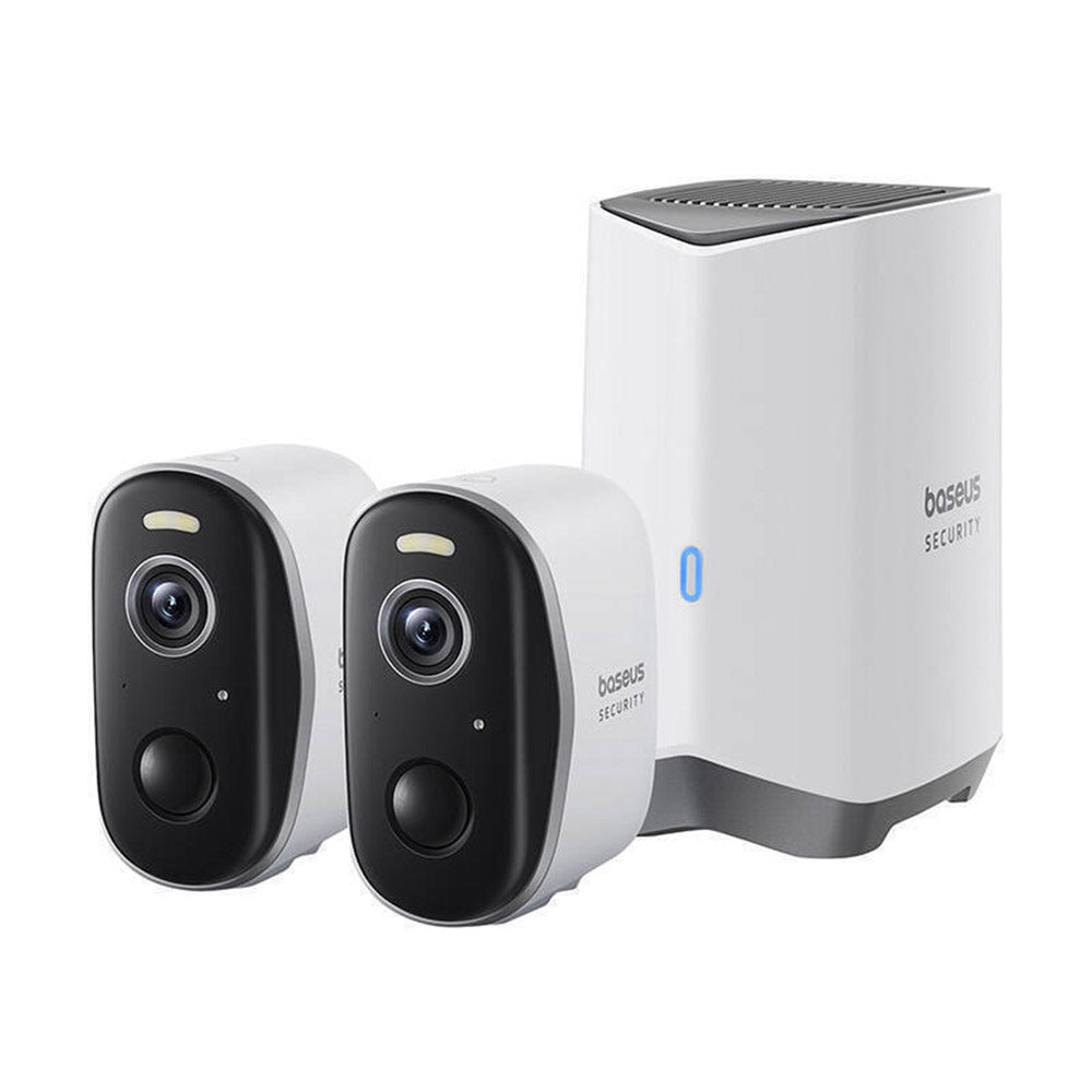Baseus N1 Plus Surveillance Camera, Wi-Fi, 2K, IP67, Outdoor, Set of 2 pieces S0TY002131