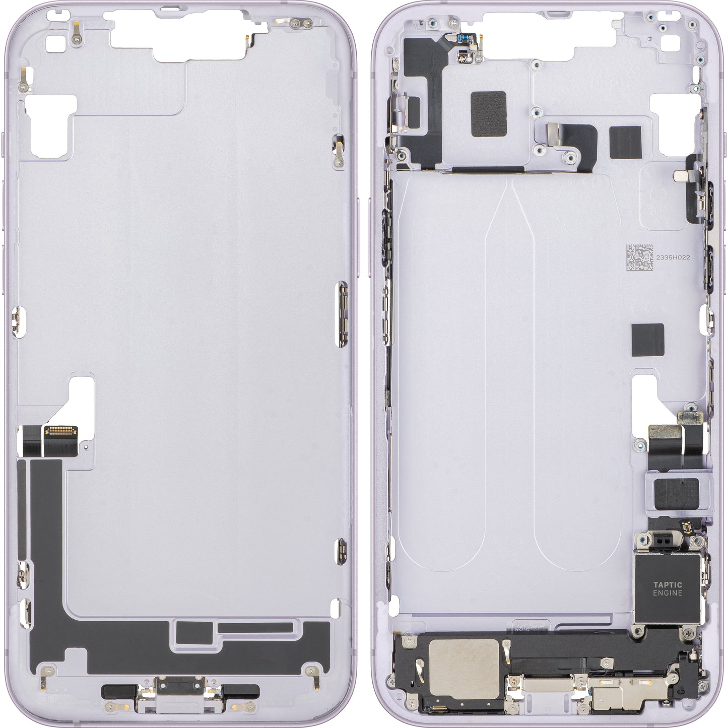 Apple iPhone 14 Plus Battery Cover, With Middle Frame, Full Parts, Purple, Swap