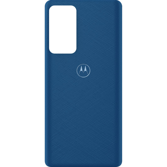 Motorola Edge 20 Pro Battery Cover, Blue (Blue Vegan Leather), Service Pack 5S58C19373