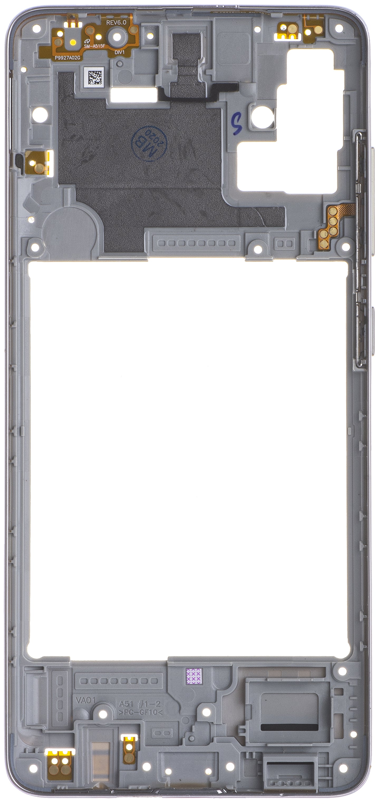 Samsung Galaxy A51 A515 Middle Case, Silver