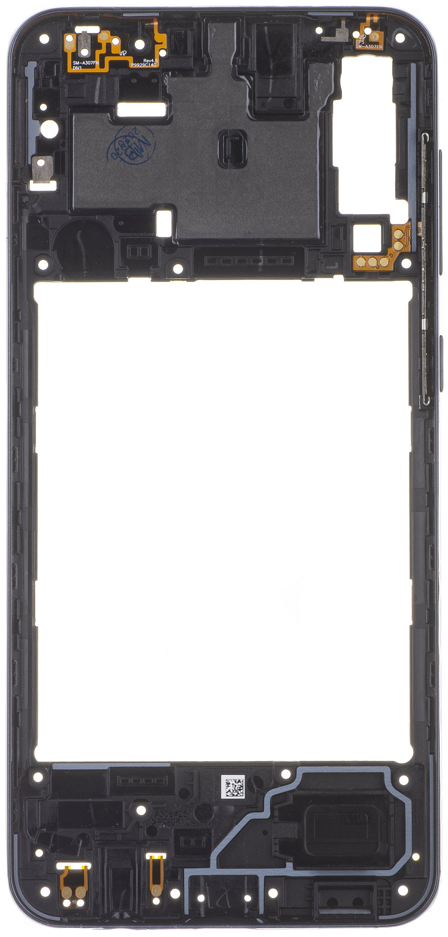 Samsung Galaxy A30s A307 Middle Housing, Black