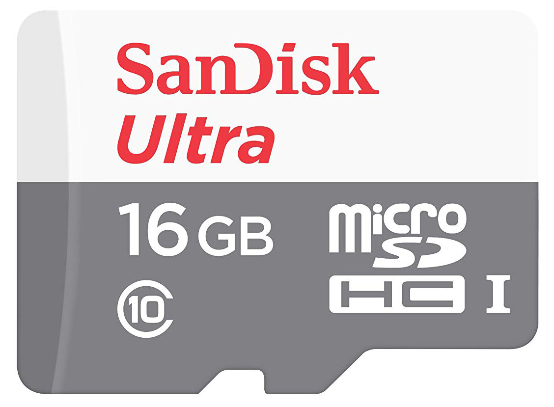 microSDHC SanDisk Ultra Android Memory Card, 16Gb, Class 10 / UHS-1 U1 SDSQUNS-016G-GN3MN