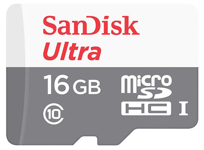 microSDHC SanDisk Ultra Android Memory Card, 16Gb, Class 10 / UHS-1 U1 SDSQUNS-016G-GN3MN