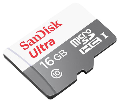 microSDHC SanDisk Ultra Android Memory Card, 16Gb, Class 10 / UHS-1 U1 SDSQUNS-016G-GN3MN