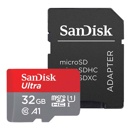 SanDisk Ultra Android A1 microSDHC Memory Card, 32GB, Class 10 / UHS-1 U1, With Adapter SDSQUA4-032G-GN6MA