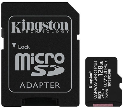 Memory Card microSDXC Kingston Canvas Select Plus Android A1, 128Gb, ​​Class 10 / UHS-1 U1, with Adapter SDCS2/128GB