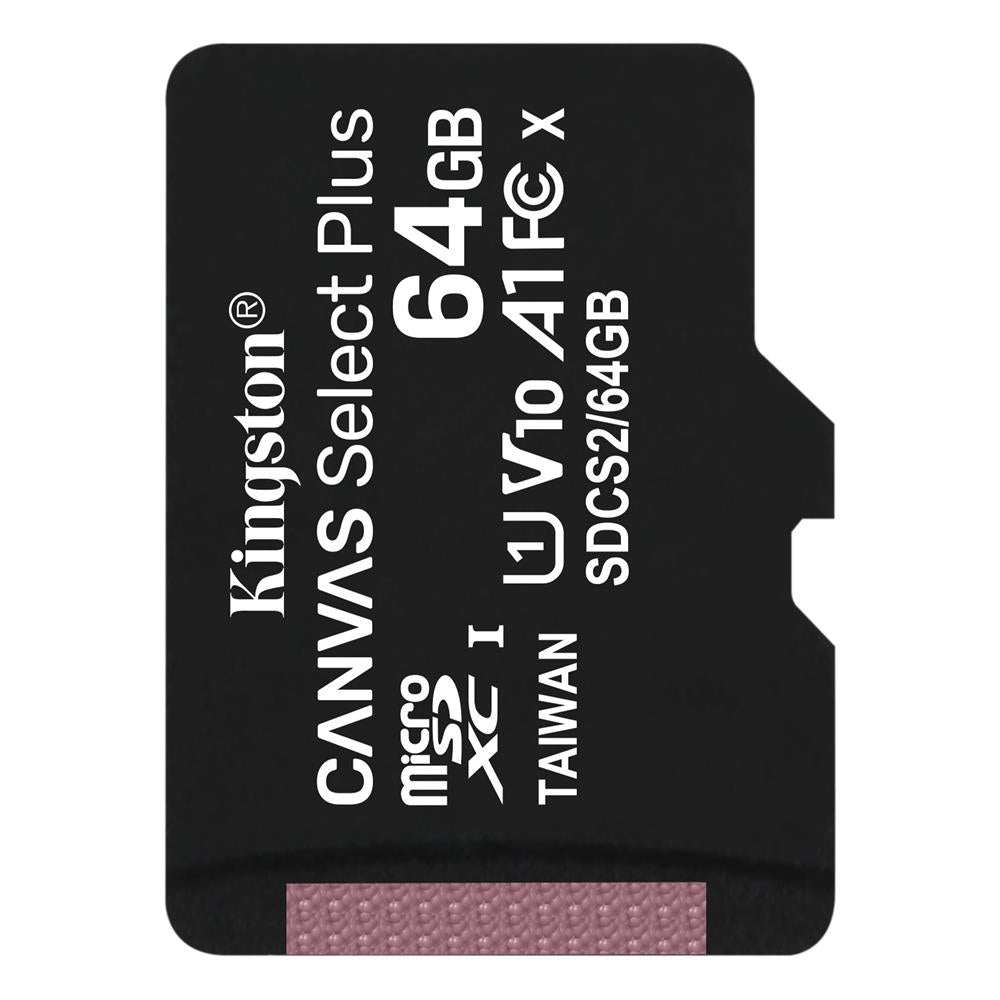 Memory Card microSDXC Kingston Canvas Select Plus, 64Gb, Class 10 / UHS-1 U1 SDCS2/64GBSP