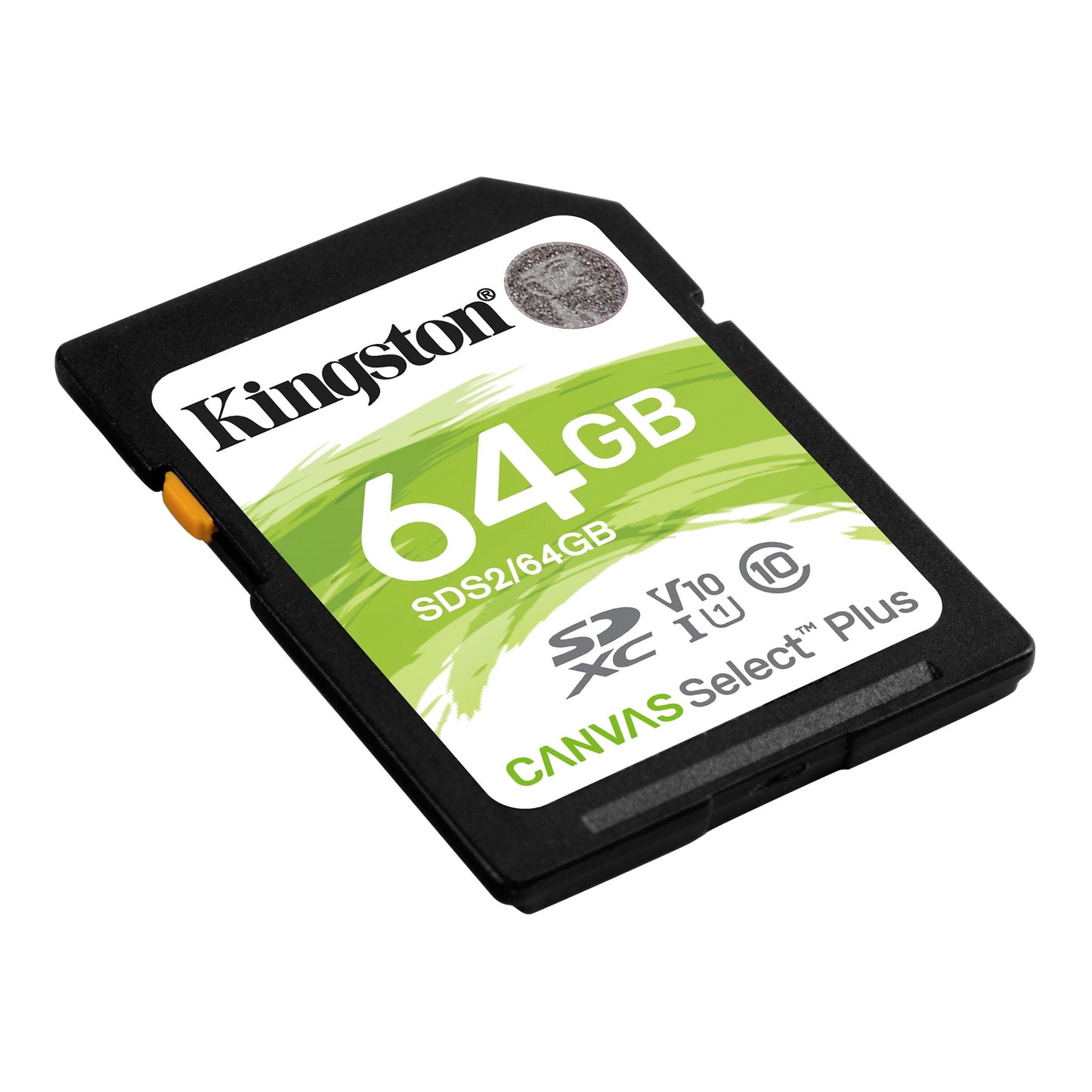 SDXC Memory Card Kingston Canvas Select Plus 100R, 64Gb, Class 10 / UHS-1 U1 SDS2/64GB