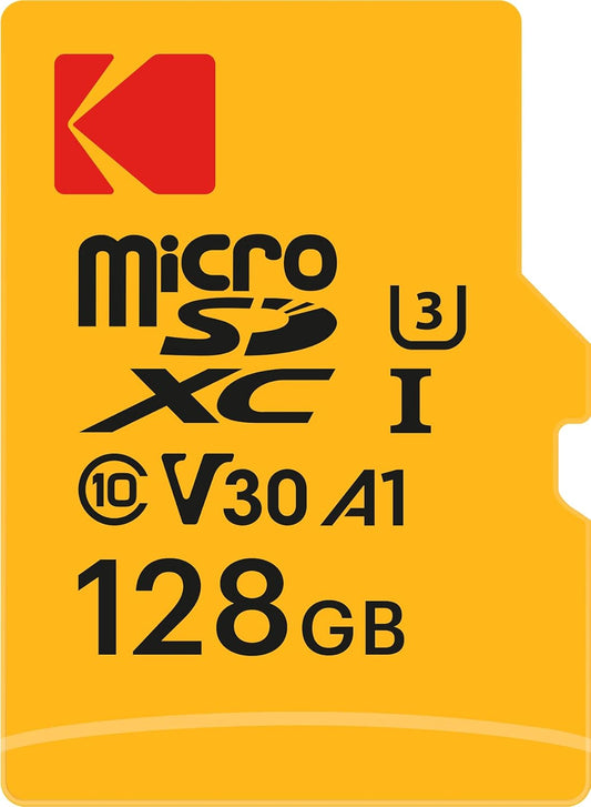 Kodak Ultra Performance microSDXC Memory Card, 128Gb, Class 10 / UHS-1 U3, With Adapter EKMSDM128GXC10HPRK