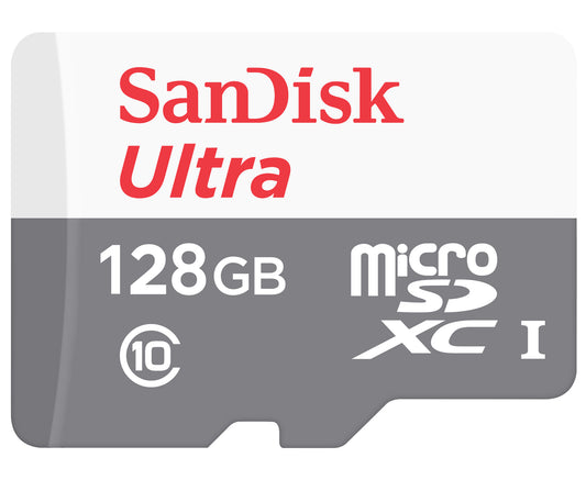 microSDXC SanDisk Ultra Android Memory Card, 128Gb, ​​Class 10 / UHS-1 U1 SDSQUNR-128G-GN6MN