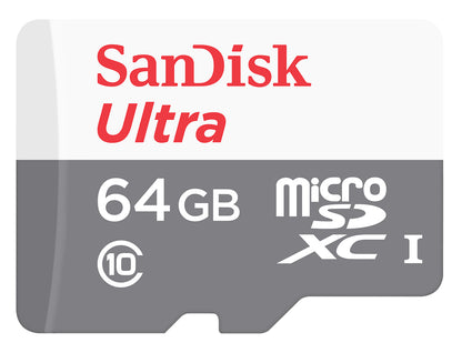 microSDXC SanDisk Ultra Android Memory Card, 64Gb, Class 10 / UHS-1 U1 SDSQUNR-064G-GN3MN