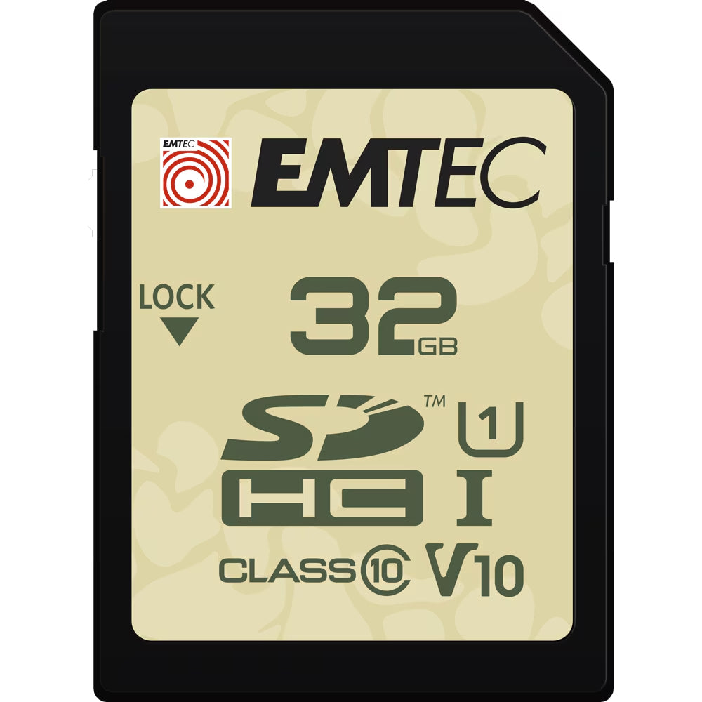 Emtec Outdoor SDHC Memory Card, 32GB, Class 10 / UHS-1 U1 ECMSD32GHCU1OR