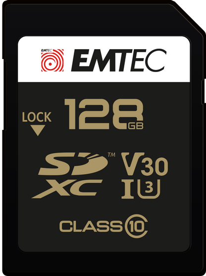 Emtec SpeedIn Pro SDXC Memory Card, 128Gb, Class 10 / UHS-1 U3 ECMSD128GXC10SP