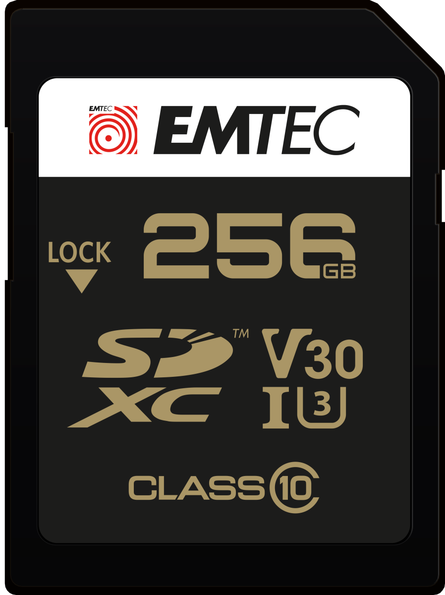 Emtec SpeedIn Pro SDXC Memory Card, 256Gb, Class 10 / UHS-1 U3 ECMSD256GXC10SP